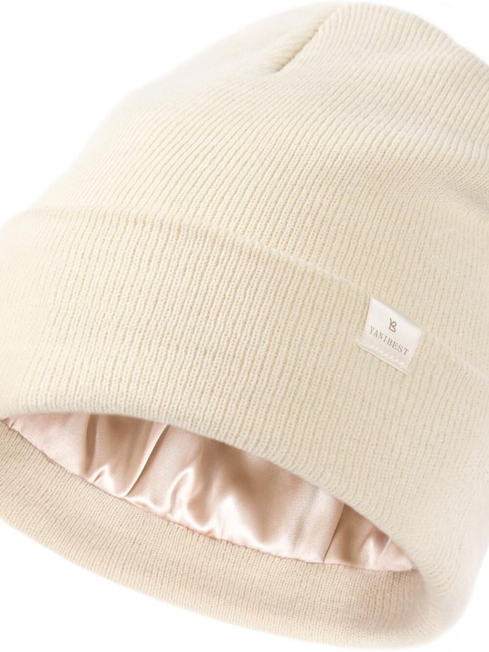 Satin Lined Beanie for Women, Reduce Frizz Winter Hats
